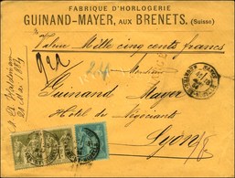 Càd NANCY / MEURTHE-ET-MOSELLE / N° 75 + 82 Paire Sur Lettre Chargée. 1884. - TB. - 1876-1878 Sage (Type I)