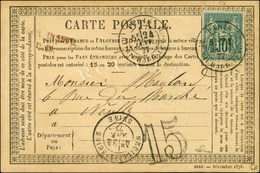 Càd PARIS / Bt RICHARD LENOIR / N° 76 Sur Carte Insuffisamment Affranchie Pour Neuilly, Au Recto Taxe 15 DT Et Càd D'arr - 1876-1878 Sage (Type I)