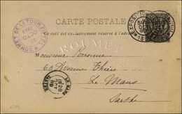 Càd EXPOSITION UNIVelle / 1889 / N° 89 Sur CP Libonis + Cachet Violet SOMMET DE LA TOUR EIFFEL. 1889. - TB. - 1876-1878 Sage (Type I)