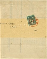 Càd Rouge IMPRIMÉS PARIS / PP / N° 74 Sur Imprimé Complet Sous Bande Pour Vernon. 1877. - SUP. - 1876-1878 Sage (Type I)