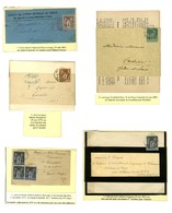 Lot De 5 Imprimés Sous Bande 1, 2, 3, 4 Et 5 C. - TB. - 1876-1878 Sage (Type I)