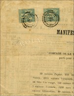 Càd MARSEILLE / AFFRANCHISSEMENTS / N° 63 (2) Sur Imprimé Au Tarif Voie De Mer Pour La Réunion. 1877. - TB. - R. - 1876-1878 Sage (Type I)