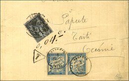 Càd PARIS / AV. DES CHAMPS ELYSEES / N° 81 Sur Bande D'imprimé Insufisamment Affranchie Pour Tahiti Océanie. Au Recto, T - 1876-1878 Sage (Type I)