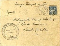 Càd HIERAPETRA / CRETE / N° 90 + Grand Cachet HIERAPETRA / CRÊTE / COMMANDANT D’ARMES. 1899. - TB. - RR. - Maritieme Post