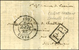 Càd 4 PARIS 4 (60) 28 SEPT. 70 + P.P. Sur Lettre Avec Texte Daté De Vincennes Le 27 Septembre 1870 Pour Vitré, Au Recto  - Guerra De 1870