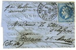 GC 892 / N° 29 Càd PARIS / LA CHAPELLE ST DENIS 3 DEC. 70 Sur Lettre Pour Tournon St Martin. Au Verso, Càd D'arrivée 7 D - Guerre De 1870