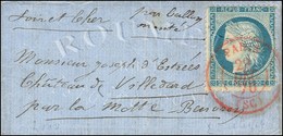 Càd Rouge PARIS SC 29 DEC. 70 / N° 37 Sur Lettre Petit Format Pour La Motte Beuvron (Loir Et Cher). Càd D'arrivée 9 JANV - Guerre De 1870