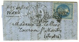 Etoile 14 / N° 29 Càd PARIS / R. DE STRASBOURG 4 JANV. 71 Sur Lettre Pour Tournon St Martin Avec Texte Concernant La Pos - Guerra De 1870