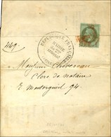 Càd Rouge Des Imprimés P.P. 15 JANV. 71 / N° 25 (défaut à La Fermeture) Sur Imprimé Complet Sous Bande De Paris Pour Par - Guerre De 1870