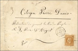 Etoile 21 / N° 28 Càd De Rayon 4 PARIS 4 (60) 23 MAI 71 Sur Lettre Avec Très Bon Texte Pour Le Rédacteur Du Journal Le C - War 1870