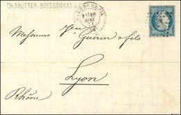 Lettre Avec Texte Daté De Paris Le 15 Mai 1871 Pour Lyon Remise Par Un Passeur Au Bureau De La Gare De Creil, Losange Am - Guerra De 1870