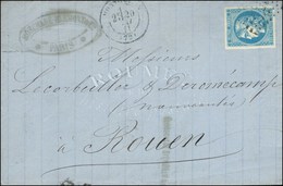 Lettre Avec Texte Daté De Paris Le 19 Mai 1871 Pour Rouen Remise Par Passeur Privé Au Bureau De Montgeron. GC 2466 / N°  - Krieg 1870