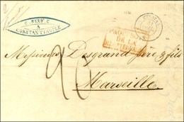 Càd EUROTAS / * Sur Lettre Non Affranchie 2 Ports De Constantinople Pour Marseille. 1853. - TB / SUP. - RR. - Correo Marítimo