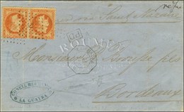 Ancre / N° 31 Paire (1 Ex Pli) Càd Octo LA GUAYRA / * Sur Lettre Pour Bordeaux. 1870. - TB. - Correo Marítimo