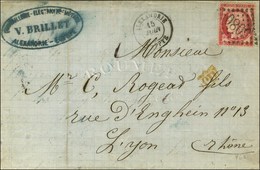 GC 5080 / N° 57 Càd ALEXANDRIE / EGYPTE Sur Lettre Pour Lyon. 1875. - TB. - Correo Marítimo