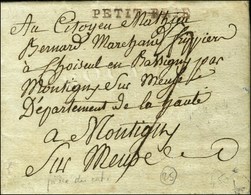 PETIT-BRIE (R) Sur Lettre Avec Texte Daté De Bry Sur Marne. 1793. - TB / SUP. - RR. - Autres & Non Classés