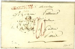 CHAMPIGNY (R) Sur Lettre Avec Texte Daté 1823. - TB. - R. - Andere & Zonder Classificatie
