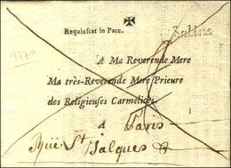 Salins (L N° 9) Sur Lettre En Franchise Des Carmélites, Taxe 8 Annulée. 1770. - TB / SUP. - Other & Unclassified