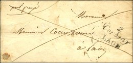 Cursive 2 / Corbeny / LAON + Mention Manuscrite '' Port Payé ''. 1828. - TB / SUP. - R. - 1801-1848: Précurseurs XIX