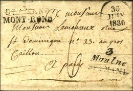 Cursive 3 / Maulne / ST AMAND + 17 / St AMAND / MONT-ROND Dateur A. 1830. - SUP. - RR. - 1801-1848: Precursors XIX