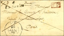 Cursive 4 / La Saulce + P.P. Rouge Sur Lettre Pour Paris. 1842. - TB. - 1801-1848: Précurseurs XIX