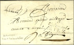 Cursive 5 / Valensole / RIEZ + 5 / RIEZ Sur Lettre Pour Digne. 1822. - TB / SUP. - R. - 1801-1848: Precursores XIX