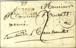 Cursive 27 / Auneau / GALLARDON, Dateur A. 1830. - SUP. - RR. - 1801-1848: Précurseurs XIX