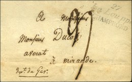 Cursive 27 / La Louppe / CHAMPROND Sur Lettre Pour Mirande. 1821. - TB. - 1801-1848: Précurseurs XIX