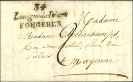Cursive 34 / Louvigné-du-Désert / FOUGERES.1825. - SUP. - R. - 1801-1848: Précurseurs XIX