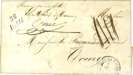 Cursive 36 / Rillé, Taxe 25 DT Annulée Sur Lettre En Franchise. 1853. - SUP. - 1801-1848: Précurseurs XIX