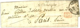 Cursive 36 / St Christophe + P.P. Rouge. 1842. - SUP. - 1801-1848: Précurseurs XIX
