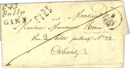 Cursive 43 / Sully / GIEN + P.43.P. / GIEN Sur Lettre Pour Orléans. 1830. - TB / SUP. - R. - 1801-1848: Precursors XIX