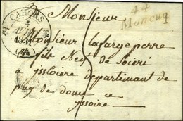 Cursive 44 / Moncuq + Càd T 12 CAHORS (44) Sur Lettre Pour Issoire. 1831. - TB / SUP. - R. - 1801-1848: Precursors XIX