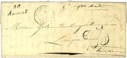 Cursive 46 / Aumont (20 Mm), Taxe 25 DT Et Càd T 15 St CHÉLY-D'APCHER (46) Sur Lettre Pour Langeac. 1852. - TB. - 1801-1848: Precursors XIX