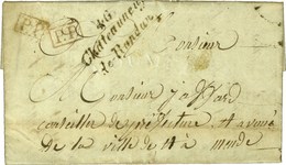 Cursive 46 / Châteauneuf / De-Randan + P.P. Rouge (2 Frappes) Sur Lettre Pour Mende. 1843. - TB. - 1801-1848: Precursors XIX