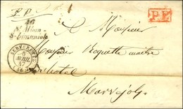 Cursive 46 / St Alban - / S-Limaniole + P.P. Rouge Sur Lettre Pour Marvejols. 1847. - TB. - 1801-1848: Precursors XIX