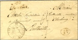 Cursive 48 / Blosville + Càd T 12 CARENTAN (48) Sur Lettre Pour Eculleville. 1833. - TB. - 1801-1848: Precursors XIX