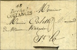 Cursive 48 / Bréhal / COUTANCES Sur Letre Pour St Lô. 1826. - TB / SUP. - 1801-1848: Precursors XIX