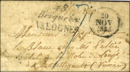 Cursive 48 / Briquebec / VALOGNES Sur Lettre Pour Châtellerault, Dateur A. 1828. - TB. - 1801-1848: Precursors XIX