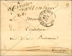 A / ARMÉE EXPÉDre / D'AFRIQUE / P.P. Sur Lettre Avec Texte Daté '' Alger Le 7 Octobre 1835 '' Pour Tarascon, Au Recto Cà - Marques D'armée (avant 1900)