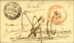 Cachet Rouge BRIGADE FRANÇAISE A ANCÔNE Sur Lettre Avec Texte Daté 1836, Au Recto Cachet Orné CONSULAT / DE FRANCE / A / - Army Postmarks (before 1900)