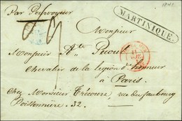 Lettre Avec Texte Daté '' St Pierre Le 17 Septembre 1841 '' Pour Paris, Au Recto MP Encadrée MARTINIQUE (Jamet N° 14). - - Maritime Post