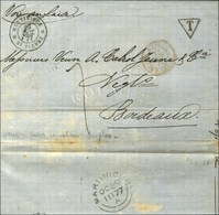 Lettre Avec Texte Daté '' St Pierre Le 29 Octobre 1877 '' Pour Bordeaux, Au Recto Càd MARTINIQUE / St PIERRE, Au Verso C - Poste Maritime