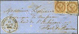 Losange / CG N° 3 (paire) Càd ST PIERRE MARTINIQUE Sur Lettre  Pour Fort De France. 1861. - TB / SUP. - R. - Poste Maritime