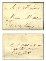 Lettre Avec Texte Daté De Bordeaux 25 Juillet 1752 Pour Le Cap Français, Au Verso Mention D'acheminement. - TB / SUP. - Maritime Post