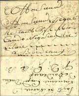 Lettre Avec Texte Daté Du Cap Le 8 Novembre 1772 Pour Bordeaux. Marque Postale D'entrée Ornée Rouge Brun COLONIES / PAR  - Poste Maritime