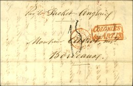 Lettre Avec Texte Daté '' St Louis Le 6 Mai 1853 '' Adressée à Bordeaux Par La Voie Anglaise, Au Recto MP Encadrée Rouge - Maritime Post