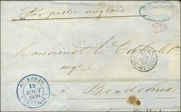 Lettre Avec Texte Daté '' St Louis Le 18 Août 1860 '' Pour Bordeaux, Au Recto Grand Cachet Bleu St LOUIS / (SÉNÉGAL). -  - Maritime Post