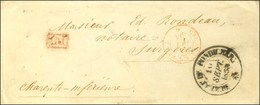 Càd BUREAU DE PONDICHERY Sur Lettre Pour Surgères. 1858. - TB. - Poste Maritime