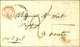Lettre Avec Texte Daté '' St Denis Le 29 Mars 1841 '' Pour Nantes, Au Recto MP Ornée DIRECTION DES POSTES DE L'ÎLE DE LA - Poste Maritime
